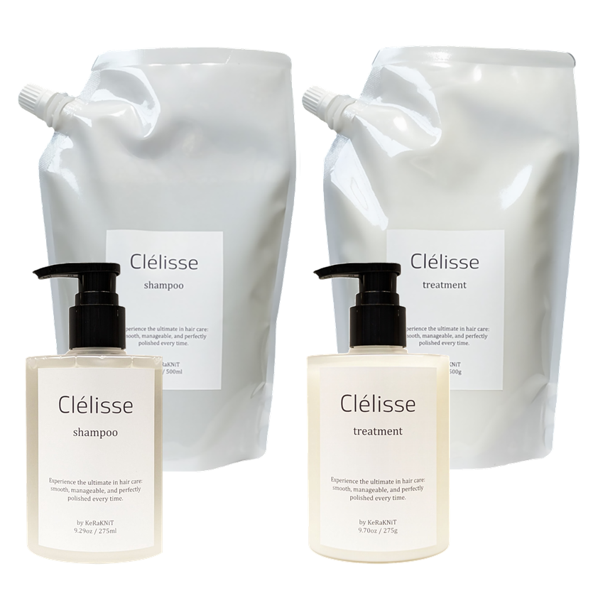 Clélisse シャンプー275ml・500ml トリートメント275g・500ml 4点セット